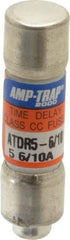 Ferraz Shawmut - 300 VDC, 600 VAC, 5.6 Amp, Time Delay General Purpose Fuse - Clip Mount, 1-1/2" OAL, 100 at DC, 200 at AC kA Rating, 13/32" Diam - Exact Tool & Supply