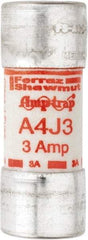 Ferraz Shawmut - 300 VDC, 600 VAC, 3 Amp, Fast-Acting General Purpose Fuse - Clip Mount, 2-1/4" OAL, 100 at DC, 200 at AC kA Rating, 13/16" Diam - Exact Tool & Supply