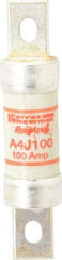 Ferraz Shawmut - 300 VDC, 600 VAC, 100 Amp, Fast-Acting General Purpose Fuse - Clip Mount, 4-5/8" OAL, 100 at DC, 200 at AC kA Rating, 1-1/8" Diam - Exact Tool & Supply