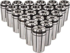 Centaur - 21 Piece, 3/8" to 1" Capacity, Single Angle Collet Set - Series TG/PG 100 - Exact Tool & Supply