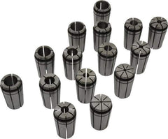Centaur - 15 Piece, 1/8" to 1" Capacity, Single Angle Collet Set - Series TG/PG 100 - Exact Tool & Supply