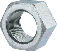 Value Collection - 1-1/2 - 12 UNF Steel Right Hand Hex Nut - 2-1/4" Across Flats, 1-9/32" High, Zinc Clear Finish - Exact Tool & Supply