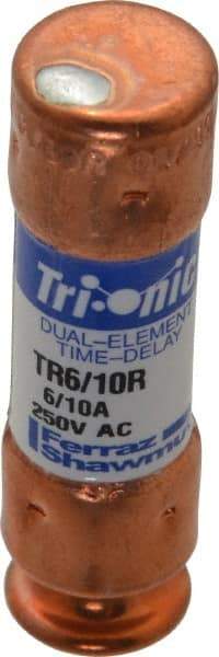 Ferraz Shawmut - 250 VAC/VDC, 0.6 Amp, Time Delay General Purpose Fuse - Clip Mount, 50.8mm OAL, 20 at DC, 200 at AC kA Rating, 9/16" Diam - Exact Tool & Supply