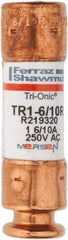 Ferraz Shawmut - 250 VAC/VDC, 1.6 Amp, Time Delay General Purpose Fuse - Clip Mount, 50.8mm OAL, 20 at DC, 200 at AC kA Rating, 9/16" Diam - Exact Tool & Supply