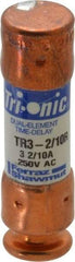 Ferraz Shawmut - 160 VDC, 250 VAC, 3.2 Amp, Time Delay General Purpose Fuse - Clip Mount, 50.8mm OAL, 20 at DC, 200 at AC kA Rating, 9/16" Diam - Exact Tool & Supply