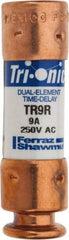 Ferraz Shawmut - 160 VDC, 250 VAC, 9 Amp, Time Delay General Purpose Fuse - Clip Mount, 50.8mm OAL, 20 at DC, 200 at AC kA Rating, 9/16" Diam - Exact Tool & Supply