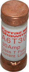 Ferraz Shawmut - 300 VDC, 600 VAC, 30 Amp, Fast-Acting General Purpose Fuse - Clip Mount, 1-1/2" OAL, 100 at DC, 200 at AC kA Rating, 9/16" Diam - Exact Tool & Supply