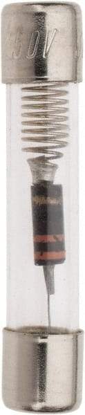 Ferraz Shawmut - 250 VAC, 0.1 Amp, Time Delay Miniature Glass Fuse - Clip Mount, 1-1/4" OAL, 1/4" Diam - Exact Tool & Supply