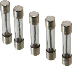 Ferraz Shawmut - 250 VAC, 5 Amp, Time Delay Miniature Glass Fuse - Clip Mount, 1-1/4" OAL, 1/4" Diam - Exact Tool & Supply