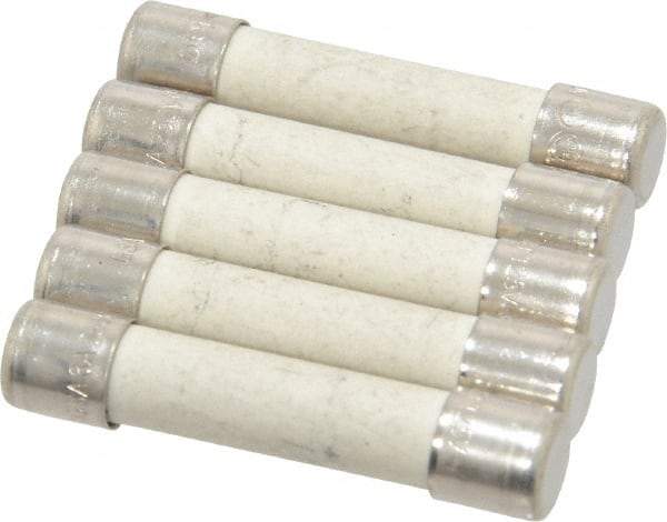 Ferraz Shawmut - 250 VAC, 3 Amp, Time Delay Miniature Ceramic Fuse - Clip Mount, 1-1/4" OAL, 1/4" Diam - Exact Tool & Supply