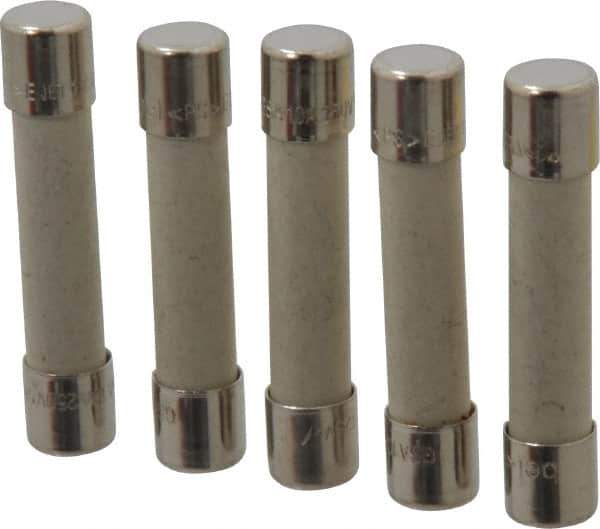 Ferraz Shawmut - 250 VAC, 10 Amp, Time Delay Miniature Ceramic Fuse - Clip Mount, 1-1/4" OAL, 1/4" Diam - Exact Tool & Supply