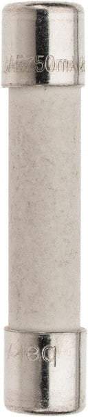 Ferraz Shawmut - 250 VAC, 0.75 Amp, Fast-Acting Miniature Ceramic Fuse - Clip Mount, 1-1/4" OAL, 1/4" Diam - Exact Tool & Supply