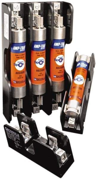 Ferraz Shawmut - 1 Pole, 250 VAC/VDC, 60 Amp, Screw Mount Fuse Block - 3 Inch Long x 0.97 Inch Wide x 1.38 Inch High Block - Exact Tool & Supply