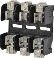 Ferraz Shawmut - 3 Pole, 250 VAC/VDC, 30 Amp, Screw Mount Fuse Block - 3 Inch Long x 3 Inch Wide x 1.38 Inch High Block - Exact Tool & Supply