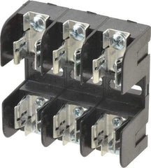 Ferraz Shawmut - 3 Pole, 250 VAC/VDC, 30 Amp, Screw Mount Fuse Block - 3 Inch Long x 3 Inch Wide x 1.38 Inch High Block - Exact Tool & Supply