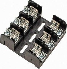 Ferraz Shawmut - 3 Pole, 250 VAC/VDC, 30 Amp, Screw Mount Fuse Block - 3 Inch Long x 3 Inch Wide x 1.38 Inch High Block - Exact Tool & Supply