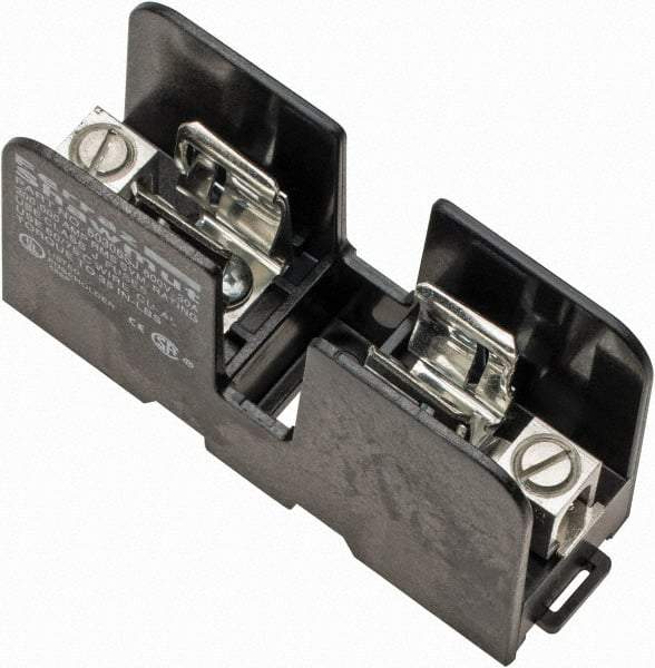 Ferraz Shawmut - 1 Pole, 14 to 2 AWG, 600 VAC/VDC, 30 Amp, DIN Rail Mount, Screw Mount Fuse Block - 3.9 Inch Long x 1.29 Inch Wide x 2.2 Inch High Block - Exact Tool & Supply