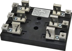 Ferraz Shawmut - 3 Pole, 6 to 2/0 AWG, 600 VAC/VDC, 100 Amp, Screw Mount Fuse Block - 4 Inch Long x 4.65 Inch Wide x 2.21 Inch High Block - Exact Tool & Supply