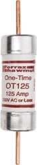 Ferraz Shawmut - 250 VAC/VDC, 125 Amp, Fast-Acting General Purpose Fuse - Clip Mount, 7-1/8" OAL, 20 at DC, 50 at AC kA Rating, 1-9/16" Diam - Exact Tool & Supply