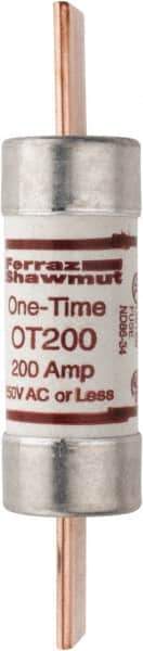Ferraz Shawmut - 250 VAC/VDC, 200 Amp, Fast-Acting General Purpose Fuse - Clip Mount, 7-1/8" OAL, 20 at DC, 50 at AC kA Rating, 1-9/16" Diam - Exact Tool & Supply