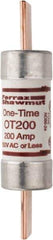Ferraz Shawmut - 250 VAC/VDC, 200 Amp, Fast-Acting General Purpose Fuse - Clip Mount, 7-1/8" OAL, 20 at DC, 50 at AC kA Rating, 1-9/16" Diam - Exact Tool & Supply