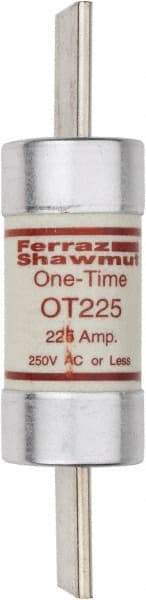 Ferraz Shawmut - 250 VAC/VDC, 225 Amp, Fast-Acting General Purpose Fuse - Clip Mount, 8-5/8" OAL, 20 at DC, 50 at AC kA Rating, 2-1/16" Diam - Exact Tool & Supply