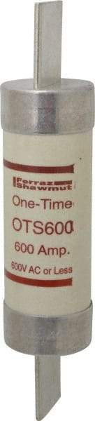 Ferraz Shawmut - 300 VDC, 600 VAC, 600 Amp, Fast-Acting General Purpose Fuse - Clip Mount, 13-3/8" OAL, 20 at DC, 50 at AC kA Rating, 3-1/8" Diam - Exact Tool & Supply