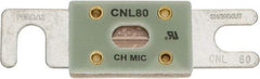 Ferraz Shawmut - 80 Amp Visible Link Flat Forklift & Truck Fuse - 32VAC, 32VDC, 3.18" Long x 0.75" Wide, Littelfuse CNL80, Bussman ANL80, Ferraz Shawmut CNL80 - Exact Tool & Supply