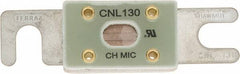 Ferraz Shawmut - 130 Amp Visible Link Flat Forklift & Truck Fuse - 32VAC, 32VDC, 3.18" Long x 0.75" Wide, Littelfuse CNL130, Bussman ANL130, Ferraz Shawmut CNL130 - Exact Tool & Supply