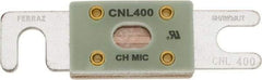 Ferraz Shawmut - 400 Amp Visible Link Flat Forklift & Truck Fuse - 32VAC, 32VDC, 3.18" Long x 0.75" Wide, Littelfuse CNL400, Bussman ANL400, Ferraz Shawmut CNL400 - Exact Tool & Supply