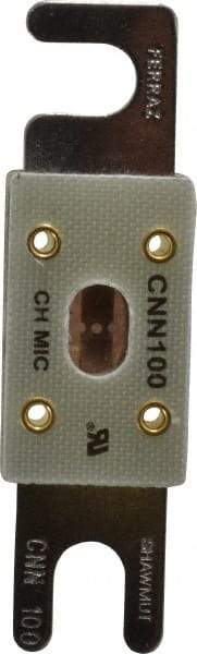 Ferraz Shawmut - 100 Amp Visible Link Flat Forklift & Truck Fuse - 125VAC, 48VDC, 3.18" Long x 0.75" Wide, Littelfuse CNN100, Bussman ANN100, Ferraz Shawmut CNN100 - Exact Tool & Supply