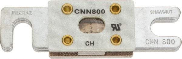 Ferraz Shawmut - 800 Amp Visible Link Flat Forklift & Truck Fuse - 125VAC, 48VDC, 3.18" Long x 0.75" Wide, Littelfuse CNN800, Bussman ANN800, Ferraz Shawmut CNN800 - Exact Tool & Supply