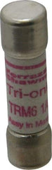 Ferraz Shawmut - 250 VAC, 6.25 Amp, Time Delay General Purpose Fuse - Clip Mount, 1-1/2" OAL, 10 at AC kA Rating, 13/32" Diam - Exact Tool & Supply