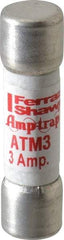 Ferraz Shawmut - 600 VAC/VDC, 3 Amp, Fast-Acting General Purpose Fuse - Clip Mount, 1-1/2" OAL, 100 at AC/DC kA Rating, 13/32" Diam - Exact Tool & Supply
