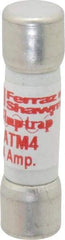 Ferraz Shawmut - 600 VAC/VDC, 4 Amp, Fast-Acting Midget Fuse - Clip Mount, 1-1/2" OAL, 100 at AC/DC kA Rating, 13/32" Diam - Exact Tool & Supply