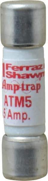 Ferraz Shawmut - 600 VAC/VDC, 5 Amp, Fast-Acting General Purpose Fuse - Clip Mount, 1-1/2" OAL, 100 at AC/DC kA Rating, 13/32" Diam - Exact Tool & Supply
