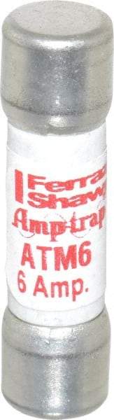 Ferraz Shawmut - 600 VAC/VDC, 6 Amp, Fast-Acting General Purpose Fuse - Clip Mount, 1-1/2" OAL, 100 at AC/DC kA Rating, 13/32" Diam - Exact Tool & Supply