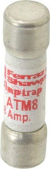 Ferraz Shawmut - 600 VAC/VDC, 8 Amp, Fast-Acting General Purpose Fuse - Clip Mount, 1-1/2" OAL, 100 at AC/DC kA Rating, 13/32" Diam - Exact Tool & Supply