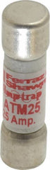 Ferraz Shawmut - 600 VAC/VDC, 25 Amp, Fast-Acting General Purpose Fuse - Clip Mount, 1-1/2" OAL, 100 at AC/DC kA Rating, 13/32" Diam - Exact Tool & Supply