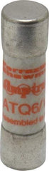 Ferraz Shawmut - 500 VAC, 0.6 Amp, Time Delay General Purpose Fuse - Clip Mount, 1-1/2" OAL, 10 at AC kA Rating, 13/32" Diam - Exact Tool & Supply