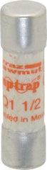Ferraz Shawmut - 500 VAC, 1.5 Amp, Time Delay General Purpose Fuse - Clip Mount, 1-1/2" OAL, 10 at AC kA Rating, 13/32" Diam - Exact Tool & Supply