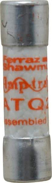 Ferraz Shawmut - 500 VAC, 2 Amp, Time Delay General Purpose Fuse - Clip Mount, 1-1/2" OAL, 10 at AC kA Rating, 13/32" Diam - Exact Tool & Supply
