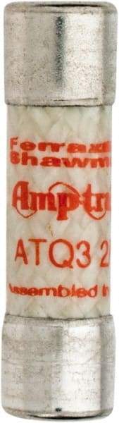 Ferraz Shawmut - 500 VAC, 3.2 Amp, Time Delay General Purpose Fuse - Clip Mount, 1-1/2" OAL, 10 at AC kA Rating, 13/32" Diam - Exact Tool & Supply