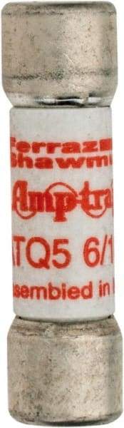 Ferraz Shawmut - 500 VAC, 5.6 Amp, Time Delay General Purpose Fuse - Clip Mount, 1-1/2" OAL, 10 at AC kA Rating, 13/32" Diam - Exact Tool & Supply