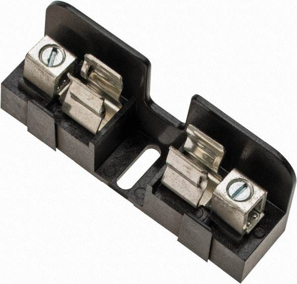 Ferraz Shawmut - 14 to 6 AWG, 600 VAC/VDC, 30 Amp, DIN Rail Mount, Screw Mount Fuse Block - 13/32 Inch Diameter x 1-1/2 Inch Fuse Length, 3.04 Inch Long x 3/4 Inch Wide x 1.31 Inch High Block - Exact Tool & Supply