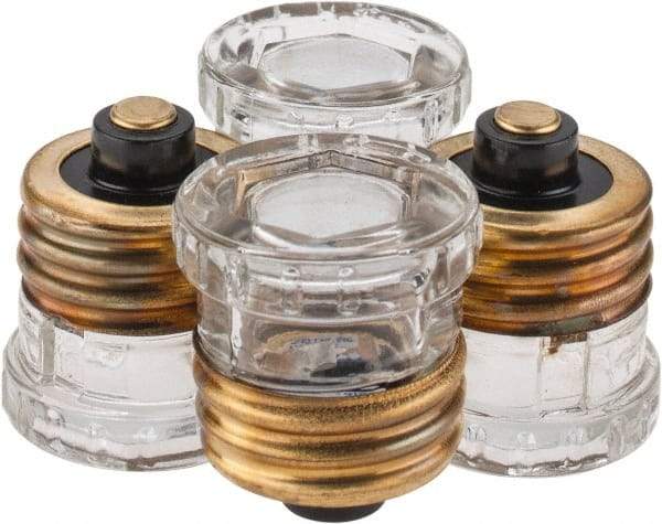 Ferraz Shawmut - 125 VAC, 15 Amp, Time Delay Plug Fuse - Screw Mount Mount, 1.29" OAL, 10 at AC kA Rating, 1-1/8" Diam - Exact Tool & Supply