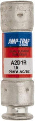 Ferraz Shawmut - 250 VAC/VDC, 1 Amp, Time Delay General Purpose Fuse - Clip Mount, 51mm OAL, 100 at DC, 200 at AC kA Rating, 9/16" Diam - Exact Tool & Supply