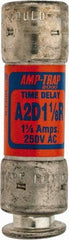 Ferraz Shawmut - 250 VAC/VDC, 1.13 Amp, Time Delay General Purpose Fuse - Clip Mount, 51mm OAL, 100 at DC, 200 at AC kA Rating, 9/16" Diam - Exact Tool & Supply