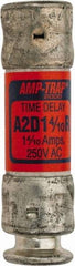 Ferraz Shawmut - 250 VAC/VDC, 1.4 Amp, Time Delay General Purpose Fuse - Clip Mount, 51mm OAL, 100 at DC, 200 at AC kA Rating, 9/16" Diam - Exact Tool & Supply