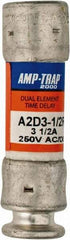 Ferraz Shawmut - 250 VAC/VDC, 3.5 Amp, Time Delay General Purpose Fuse - Clip Mount, 51mm OAL, 100 at DC, 200 at AC kA Rating, 9/16" Diam - Exact Tool & Supply